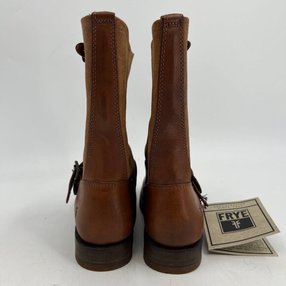 Frye Brown Leather Buckle Ankle Boots | Size 6.5 - Picture 6 of 12